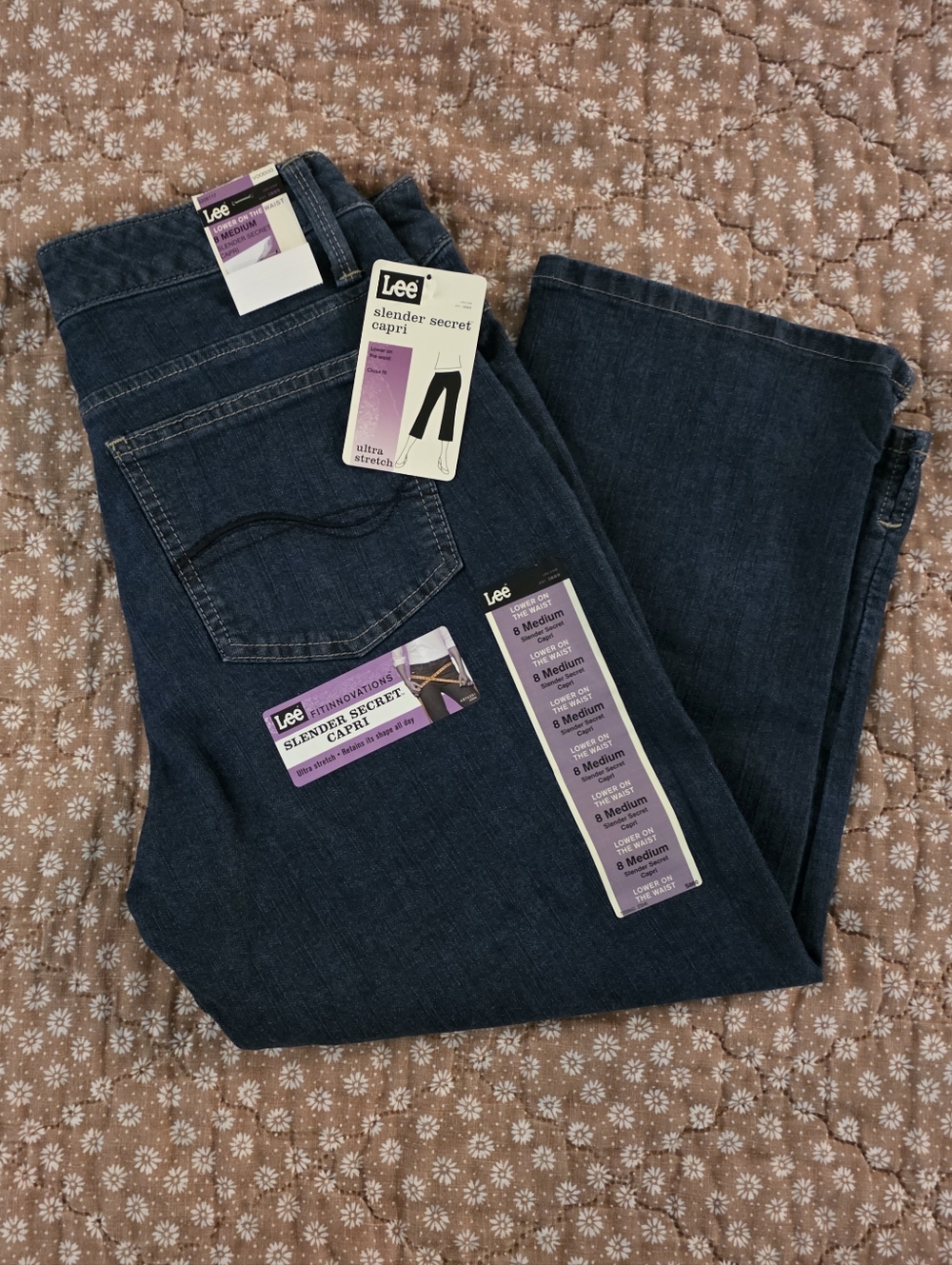 Lee Dark Blue Slender Secret Capri Jeans